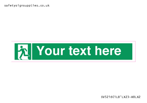 Custom Emergency Exit Left Sign